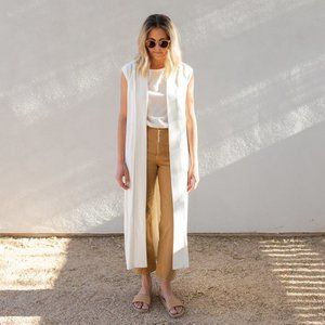 7115 By Szeki Karate Vest-Dress - Off White